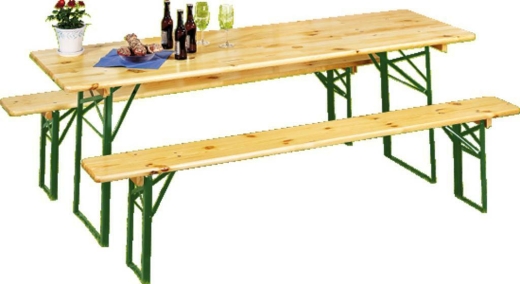 Festzelt-Garnitur XXL Biertisch + 2 Bänke /Verleih