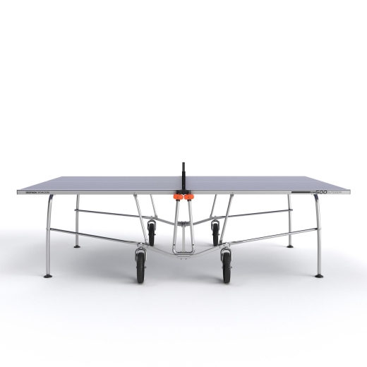 Outdoor Tischtennisplatte auf großen Rollen PPT500 blau /VERLEIH